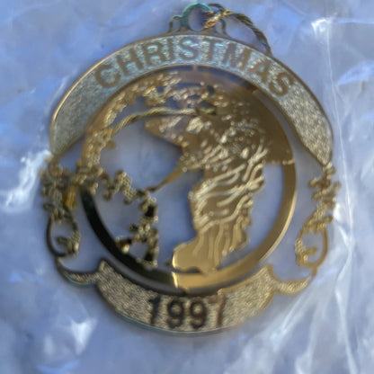 Hallmark Midnight Angel Vintage 1997 Gold-tone Ensemble Ornament