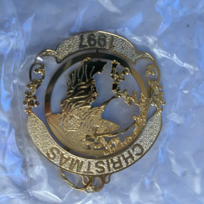 Hallmark Midnight Angel Vintage 1997 Gold-tone Ensemble Ornament