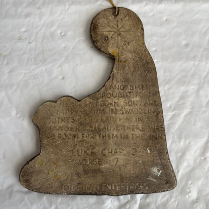 Duncan Enterprises Mary with Baby Jesus In His Crib Vintage Porcelain Ornament