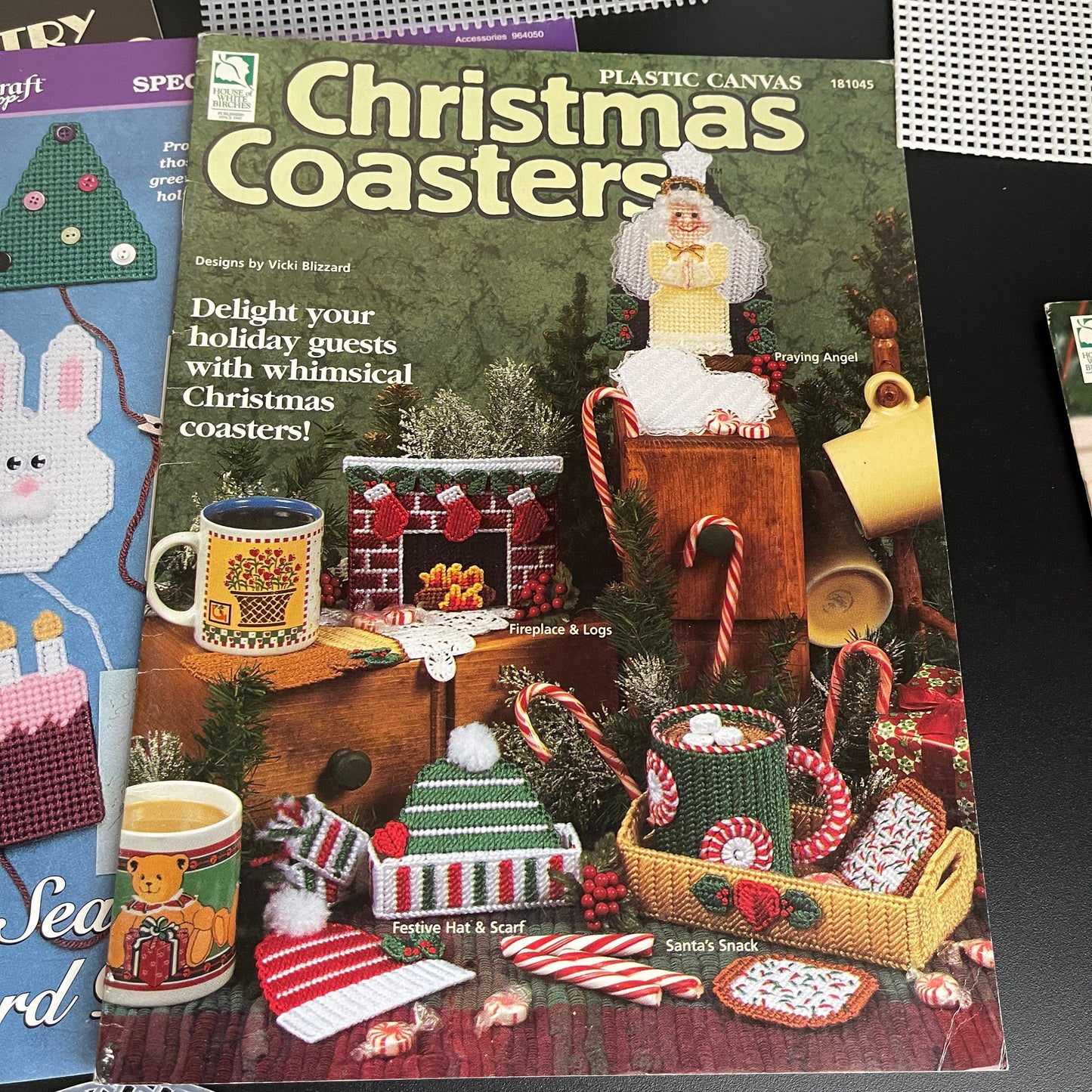 Plastic Canvas Set Of 4 resign Charts with Plastic Canvas Materials Included See Pictures and Description*