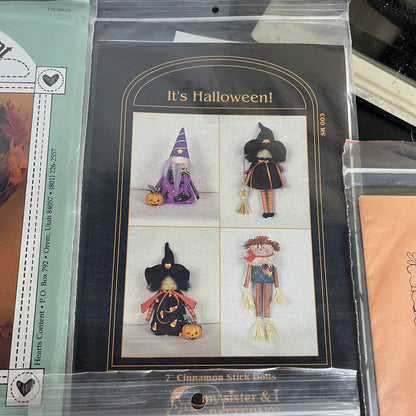 Halloween Witch choice doll and/or applique patterns see pictures and variations*