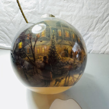 Thomas Kinkade, Painter of Light, Limited Edition Glass Holiday Ornament