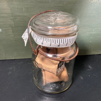 Decorate your personal needlecraft space with jars full of vintage sewing notions see pictures and variations*