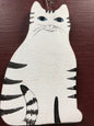 Kitten, Wooden, Painted, Vintage, Christmas, Ornament