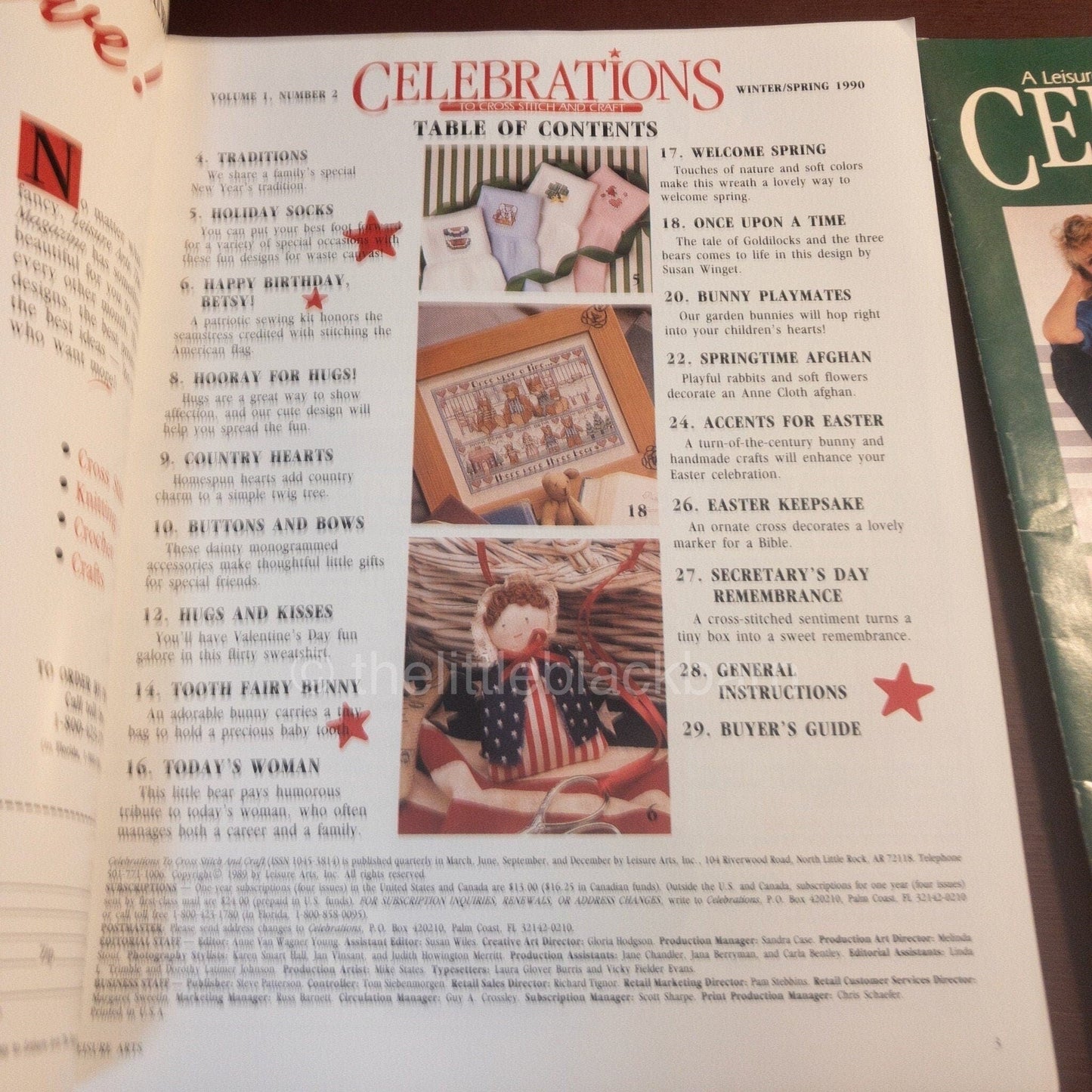 Celebrations, To Cross Stitch and Craft, Vintage 1990, 4 Issues*