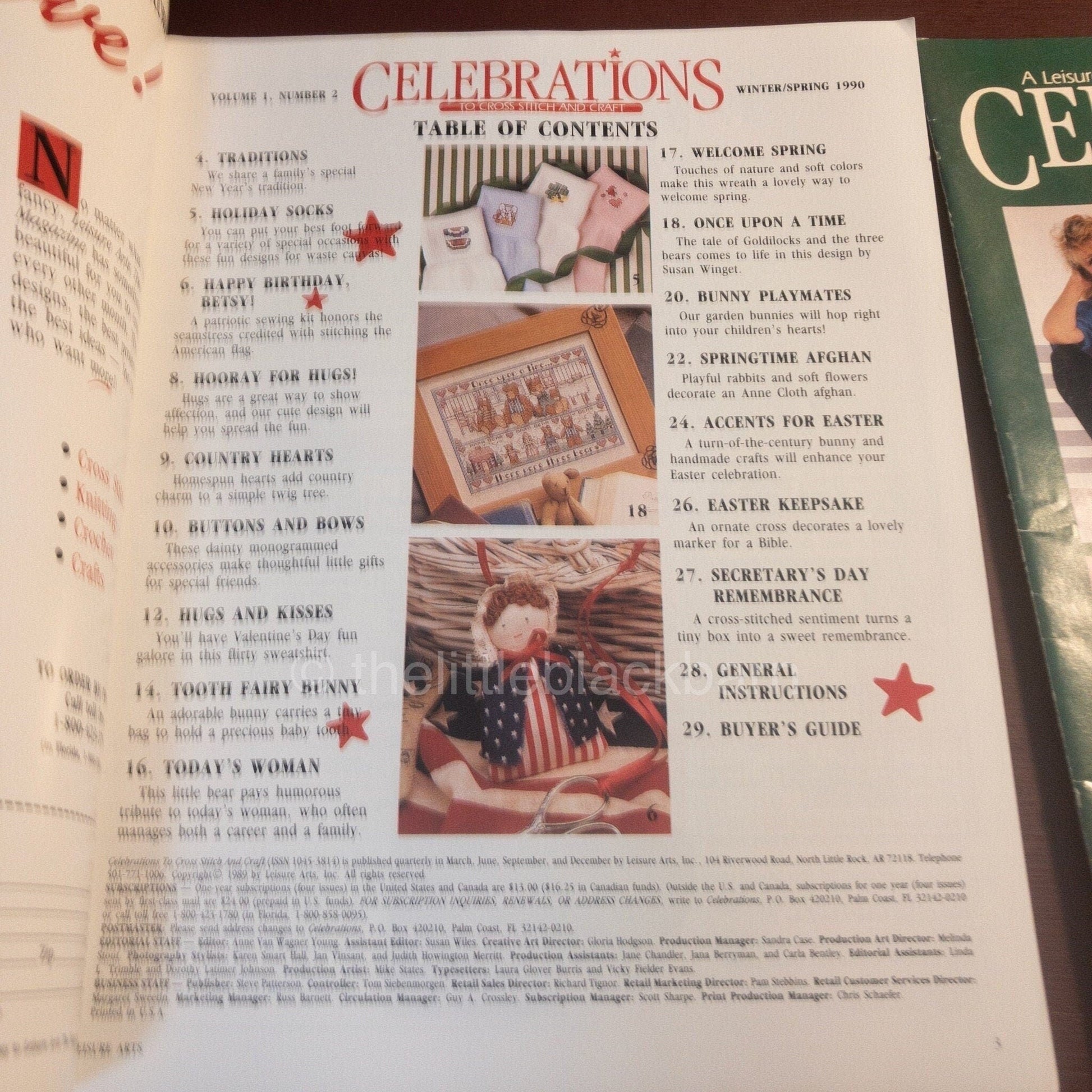 Celebrations, To Cross Stitch and Craft, Vintage 1990, 4 Issues*