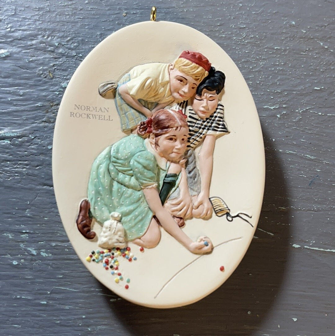 Hallmark, Marbles Champion, Norman Rockwell, Dated 1997, Keepsake Ornament, QX6342