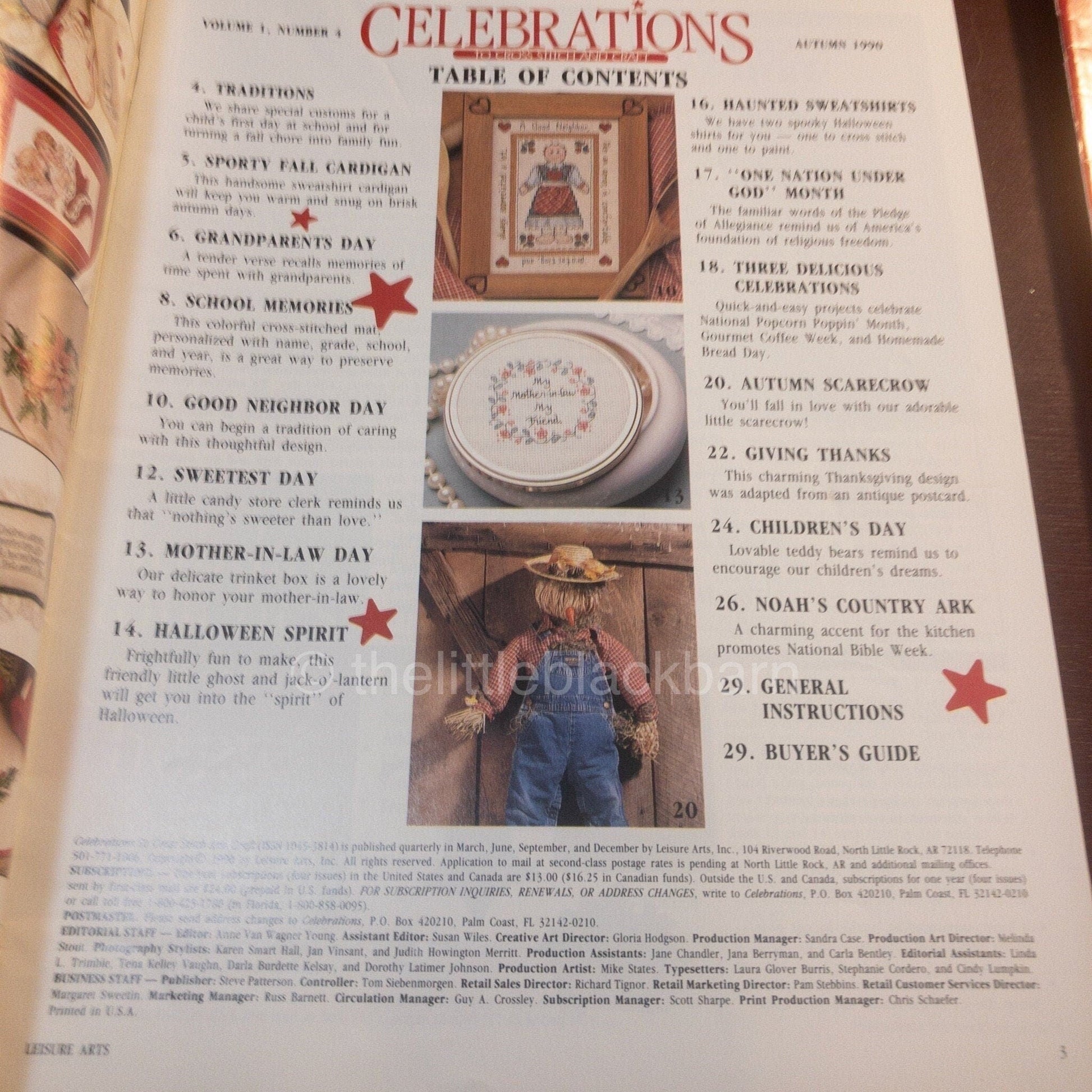 Celebrations, To Cross Stitch and Craft, Vintage 1990, 4 Issues*
