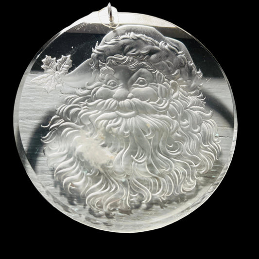 Hallmark ,Santa, Holiday Highlights, Vintage 1978, Acrylic Keepsake Ornament, QX3076, Rare