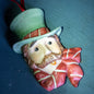 EHW Enterprises, Male Caroler, Vintage 1990, Porcelain Ornament