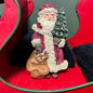June McKenna Collectibles 1982-1988 Santa Claus with his sack and Christmas tree ornament