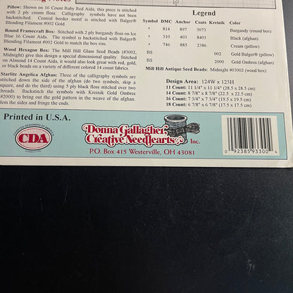 Donna Gallagher, Creative Needlearts choice of counted cross stitch charts*