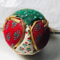 Homemade, Quilted Round Ball Christmas Ornament