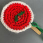 Lollipop On a Wooden Stick Hand Knitted Christmas Ornament