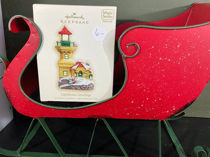 Hallmark choice Lighthouse Greetings Magic Light Keepsake Ornaments see pictures and variations*