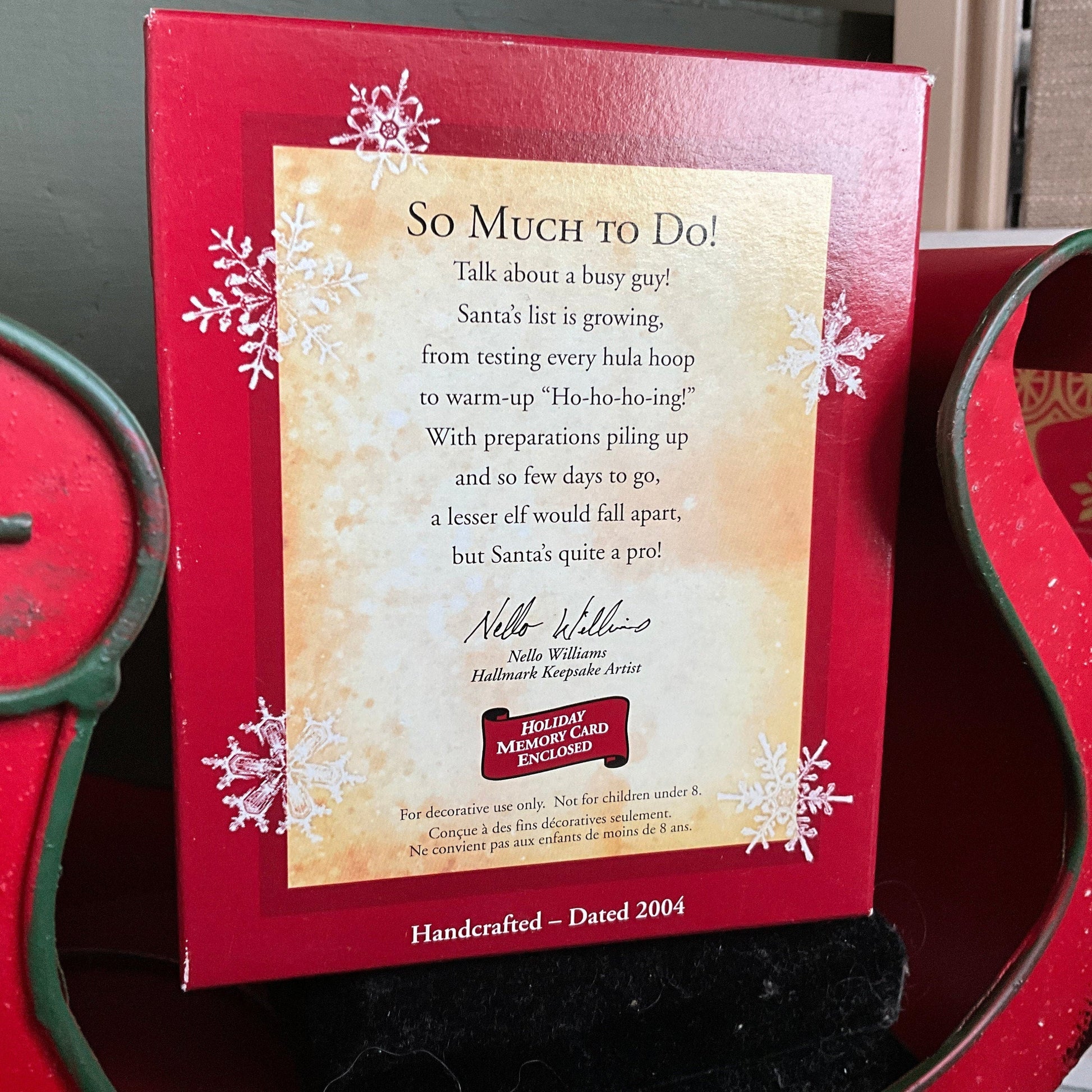 Hallmark So Much to Do! Dated 2004 Keepsake Ornament PR3035