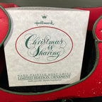 Hallmark Christmas is Sharing choice Hand Painted Bone China Limited Edition Ornaments see pictures and variations*