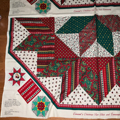 Concord&#39;s Christmas Tree and Ornaments fabric panel