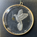 Hallmark Promise of Peace dated 1997 Acrylic w/ brass frame Keepsake Ornament QX3749*