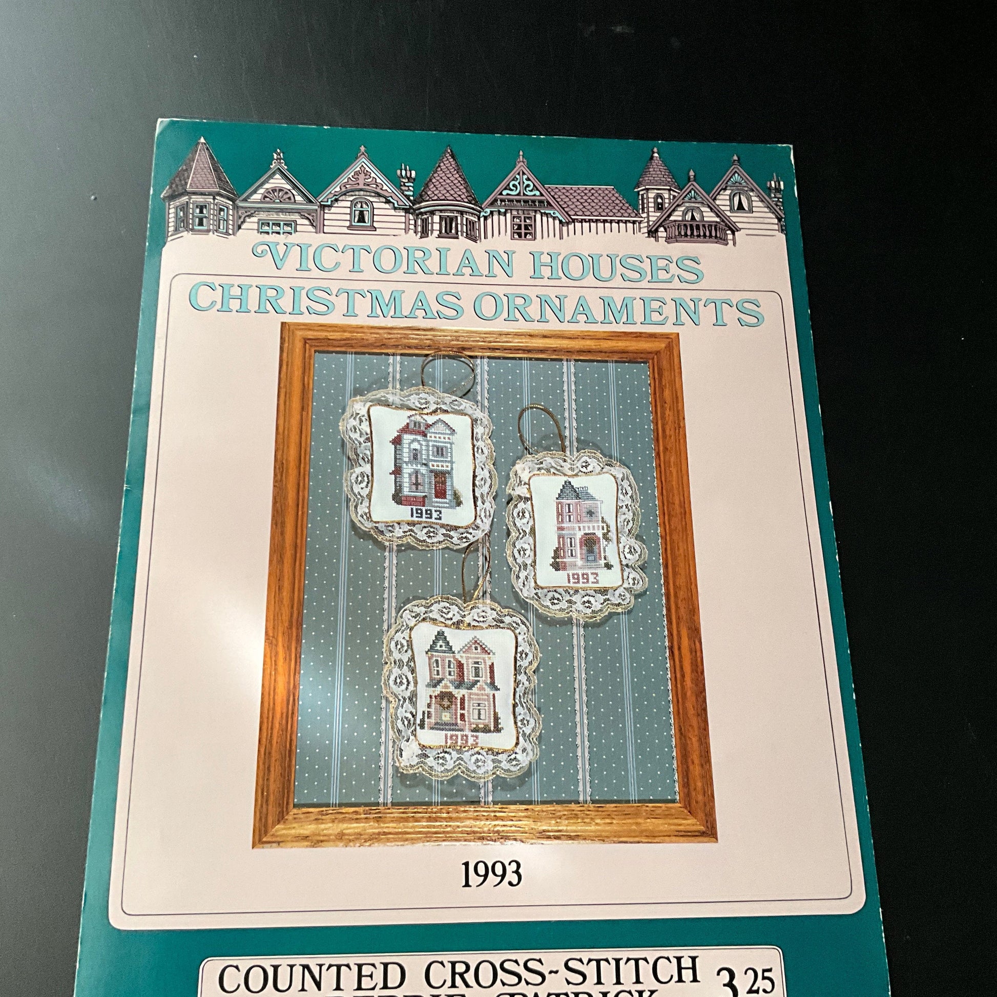 Victorian Houses Christmas Ornaments 1993 counted cross stitch by Debbie Patrick