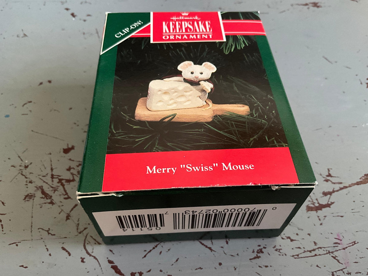 Hallmark Merry "Swiss" Mouse 1992.Keepsake Ornament.QX511-4