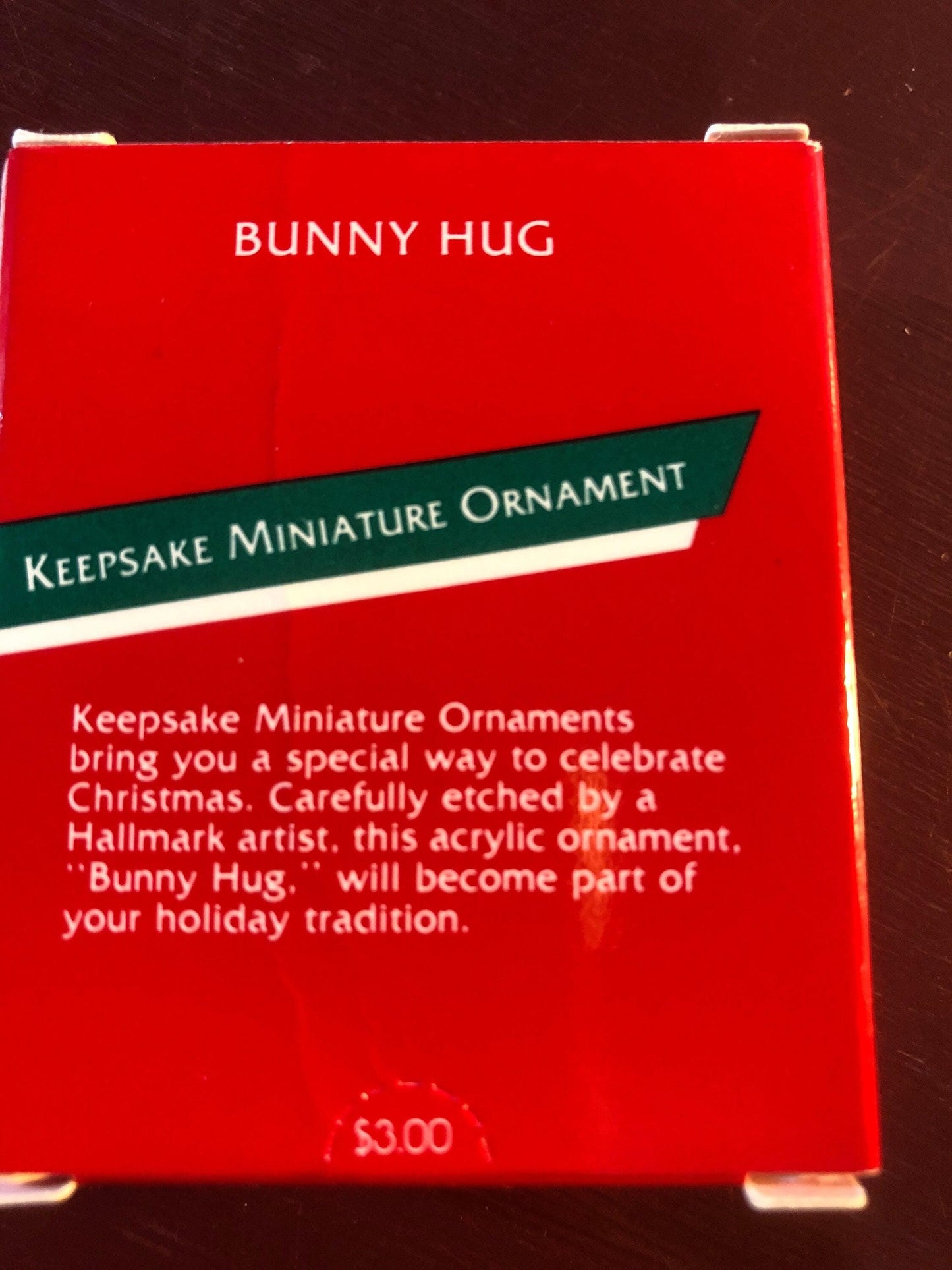 Hallmark, Bunny Hug, Miniature, Vintage 1989, Keepsake Ornament, QXM5775*