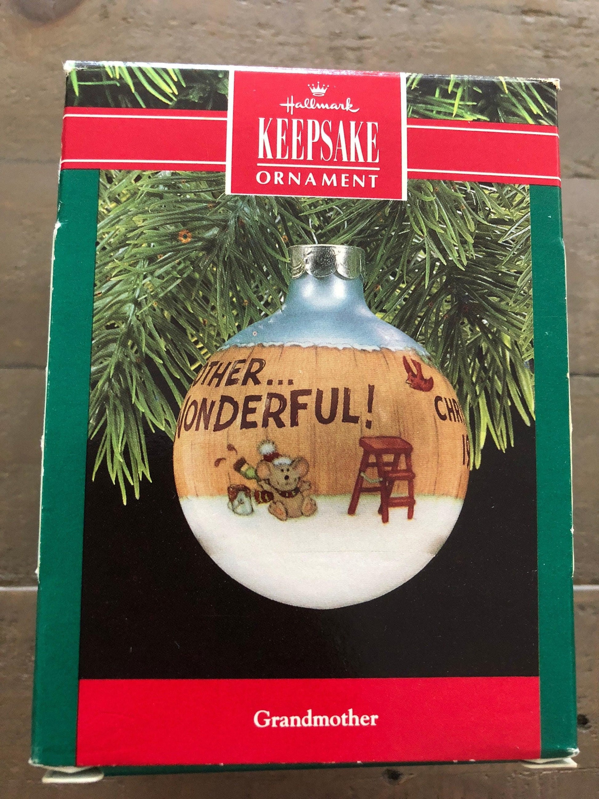 Hallmark, Grandmother You&#39;re Wonderful, Dated 1990, Keepsake Ornament, QX2236