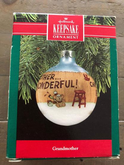 Hallmark, Grandmother You&#39;re Wonderful, Dated 1990, Keepsake Ornament, QX2236
