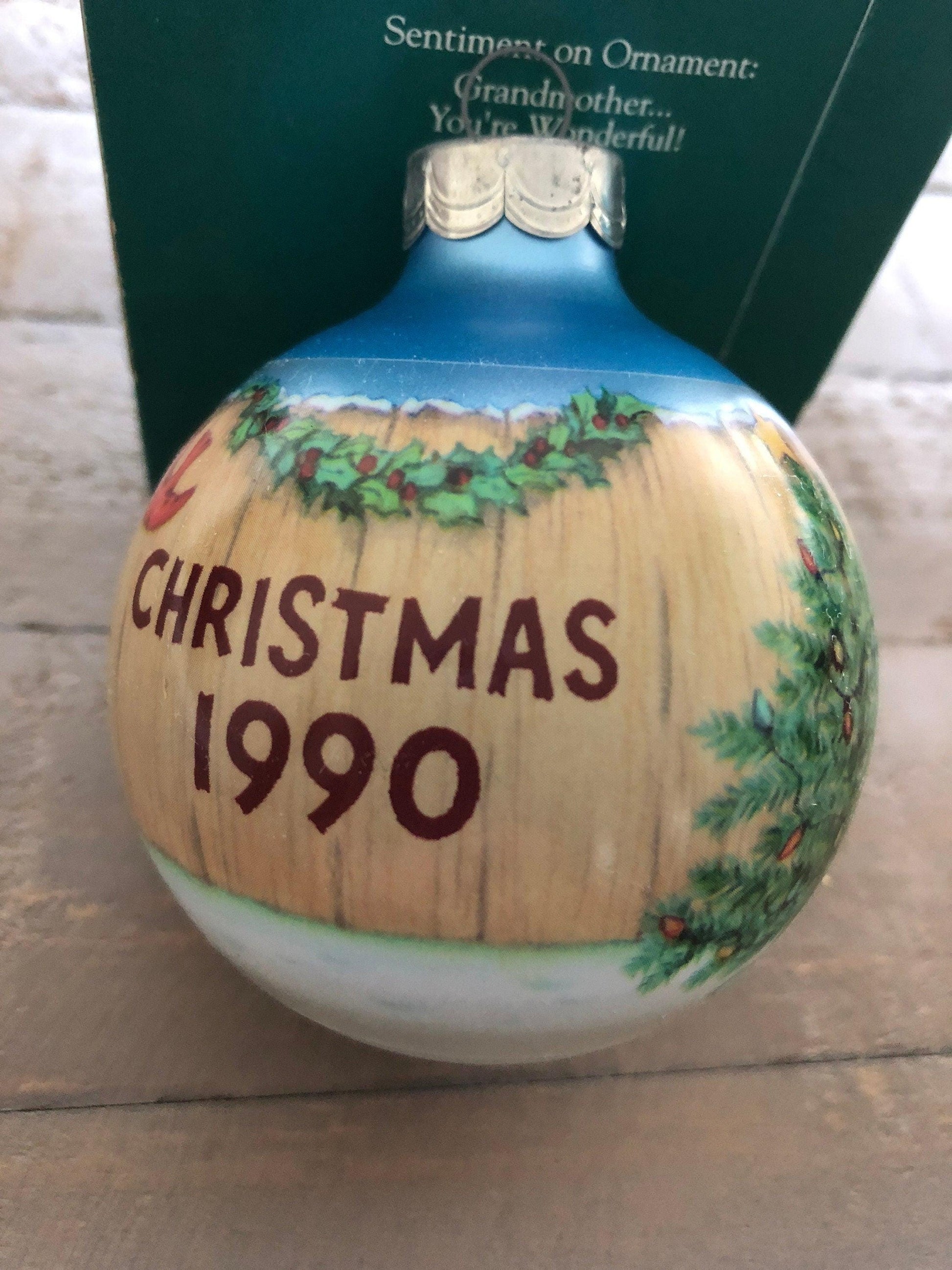 Hallmark, Grandmother You&#39;re Wonderful, Dated 1990, Keepsake Ornament, QX2236