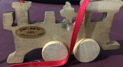 Kurt S. Adler Northern Express Vintage 1989 Wooden Ornament