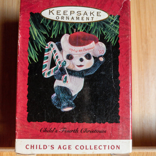 Hallmark, Child&#39;s Fourth Christmas, Dated 1993, Keepsake Ornament