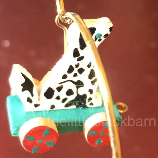 Hallmark, Puppy Cart, Miniature, Vintage 1989, Keepsake Ornament, QXM5715