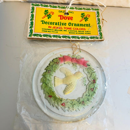 Chadwick-Miller, Dazzling Dove, In Jewel Tone Colors, Vintage Acrylic Ornament
