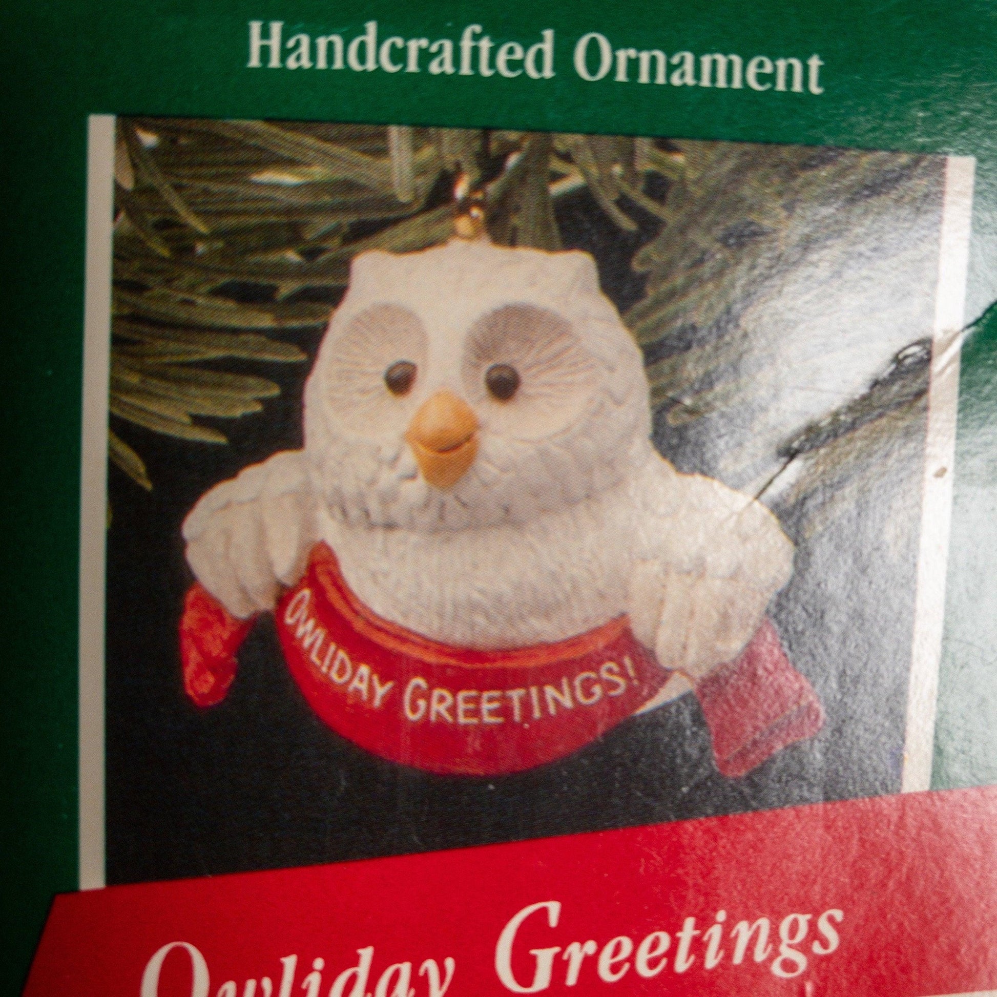 Hallmark, Owliday Greetings, Vintage 1990, Keepsake Ornament