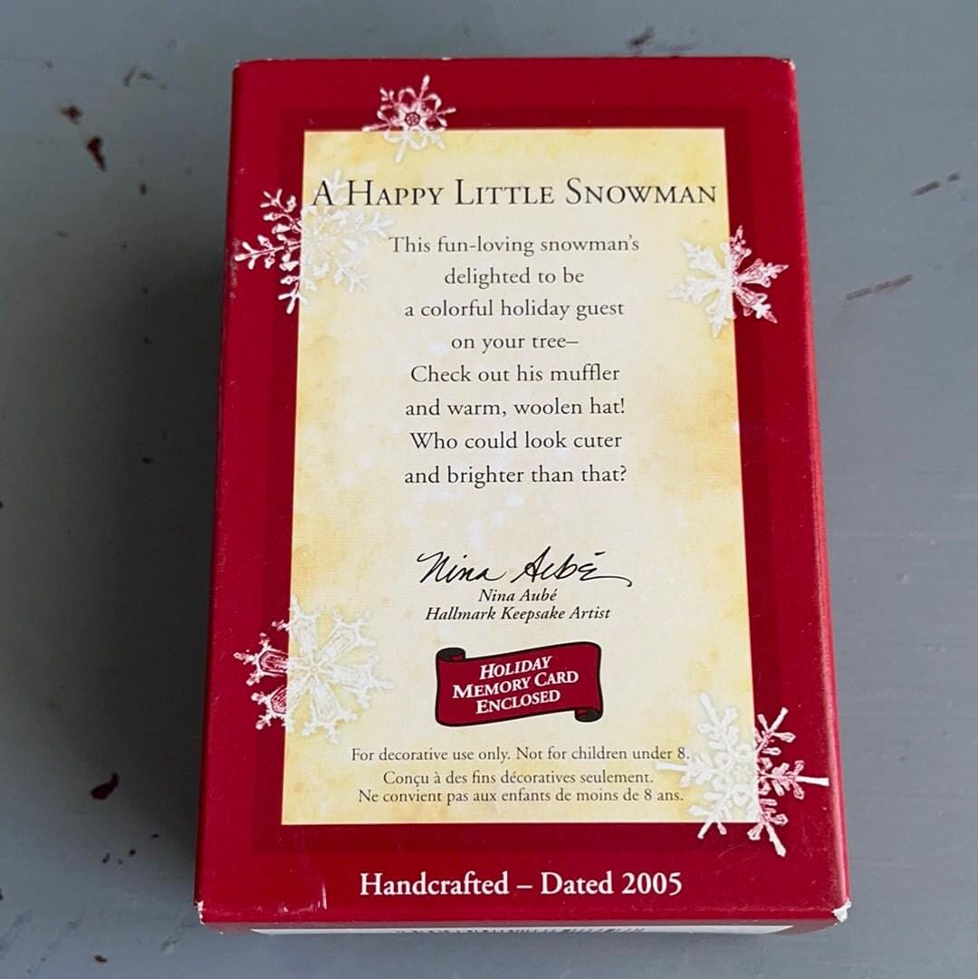 Hallmark happy little snowman dated 2005 keepsake ornament PR3570