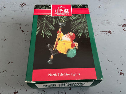 Hallmark North Pole Fire Fighter 1992 Keepsake Ornament QX510=4