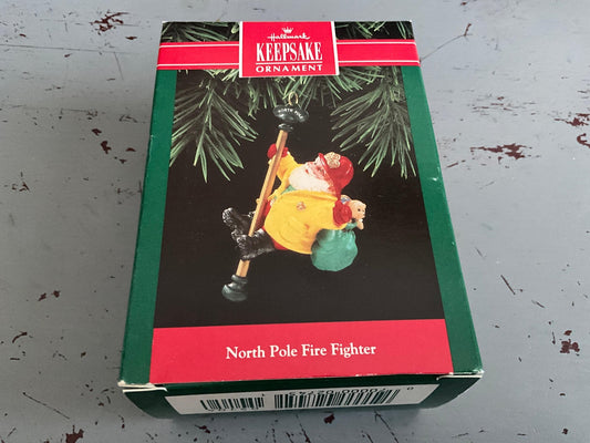 Hallmark North Pole Fire Fighter 1992 Keepsake Ornament QX510=4