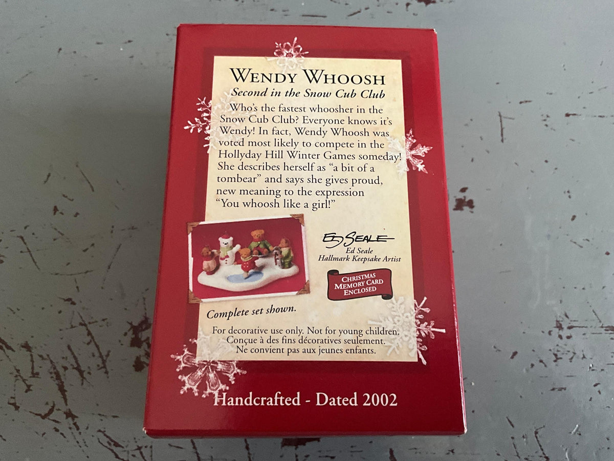 Hallmark Wendy Whoosh 2002 second in the Snow9 Club Collection Keepsake ornament. QRP4626