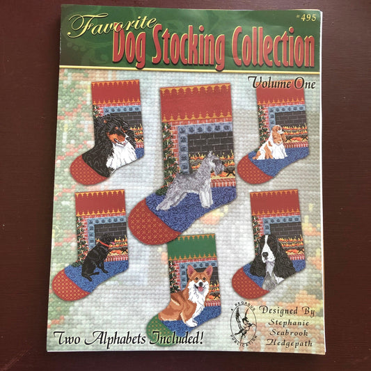 Favorite Dog Stocking Collection, Pegasus, Stephanie Seabrook Hedgepath, Counted Cross Stitch Patterns* *Two Alphabets Included