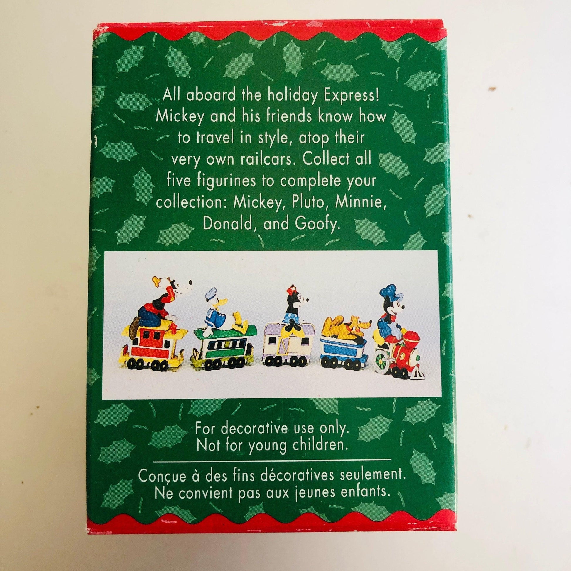 Hallmark, Mickey&#39;s Locomotive & Goofy&#39;s Caboose, Pair Of Merry Miniatures, Dated 1998*