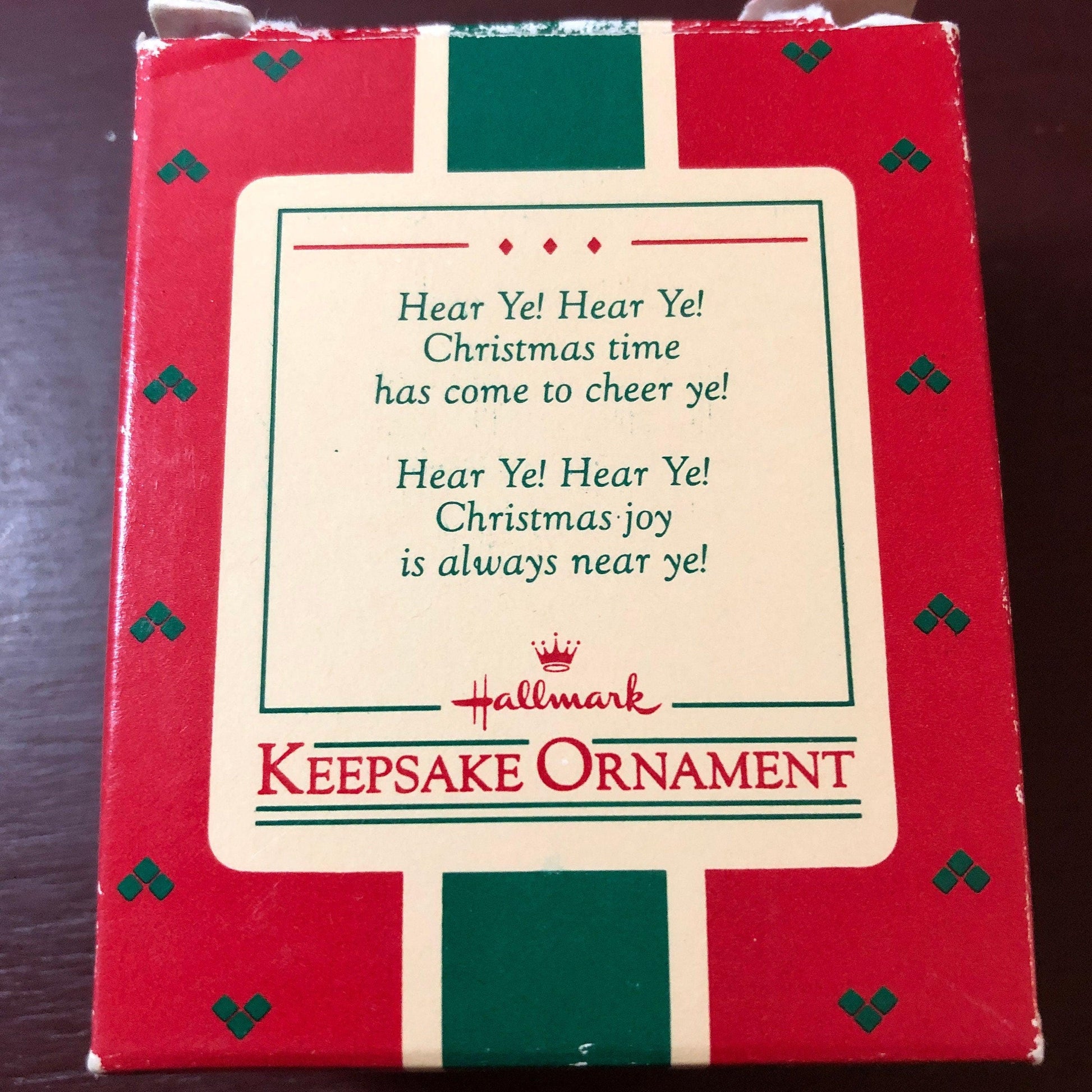 Hallmark, The Town Crier, Vintage 1988, Keepsake Ornament, QX4734, Handcrafted