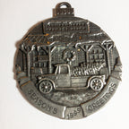 Pewter, Seasons Greetings, Country Store, Pickup & Christmas Tree, Vintage 1990, Ornament