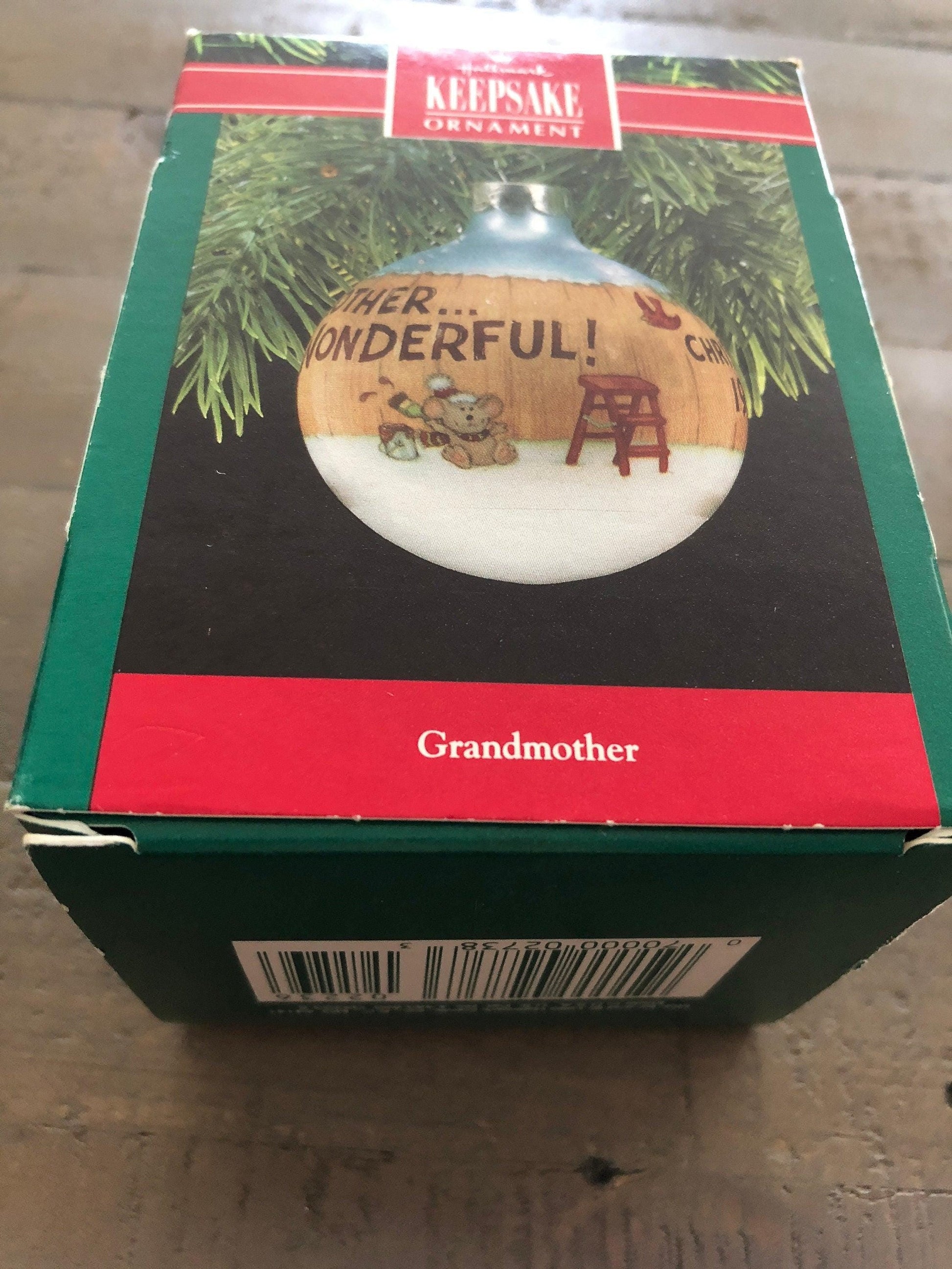Hallmark, Grandmother You&#39;re Wonderful, Dated 1990, Keepsake Ornament, QX2236