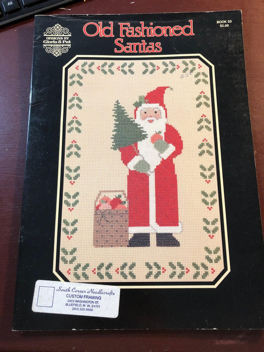 Old Fashioned Santas, Designs by Gloria & Pat, Vintage 1987, Counted Cross Stitch Pattern