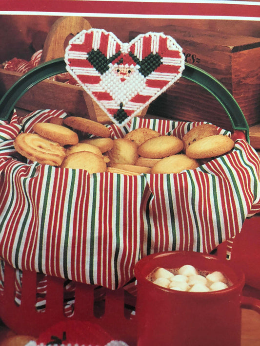 Leisure Arts Candy Cane Santa's in Plastic Canvas Leaflet 1531 Vintage 1994 Dick Martin 14 Projects