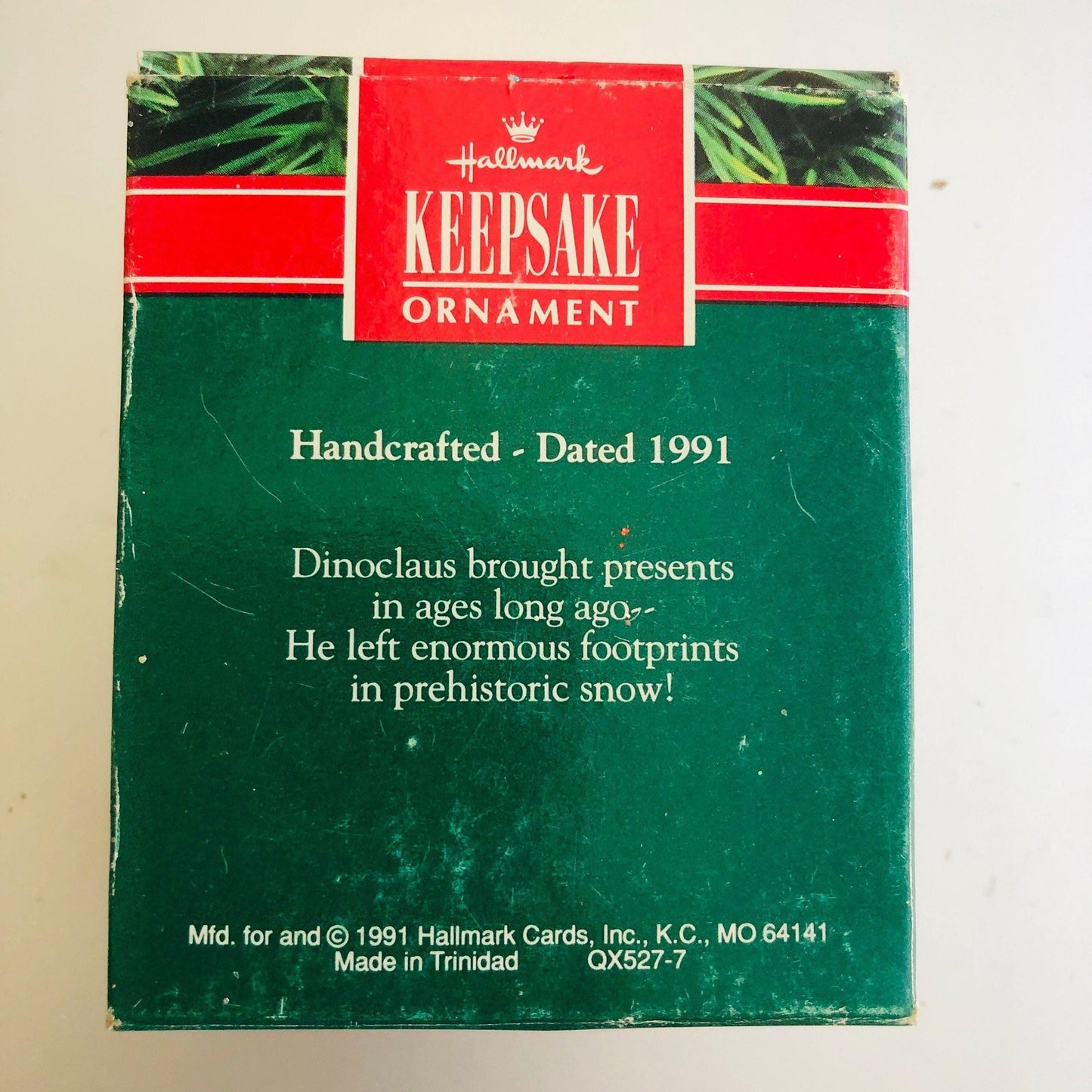 Hallmark, Dinoclaus, Dated 1991, Keepsake Ornament, QX527-7
