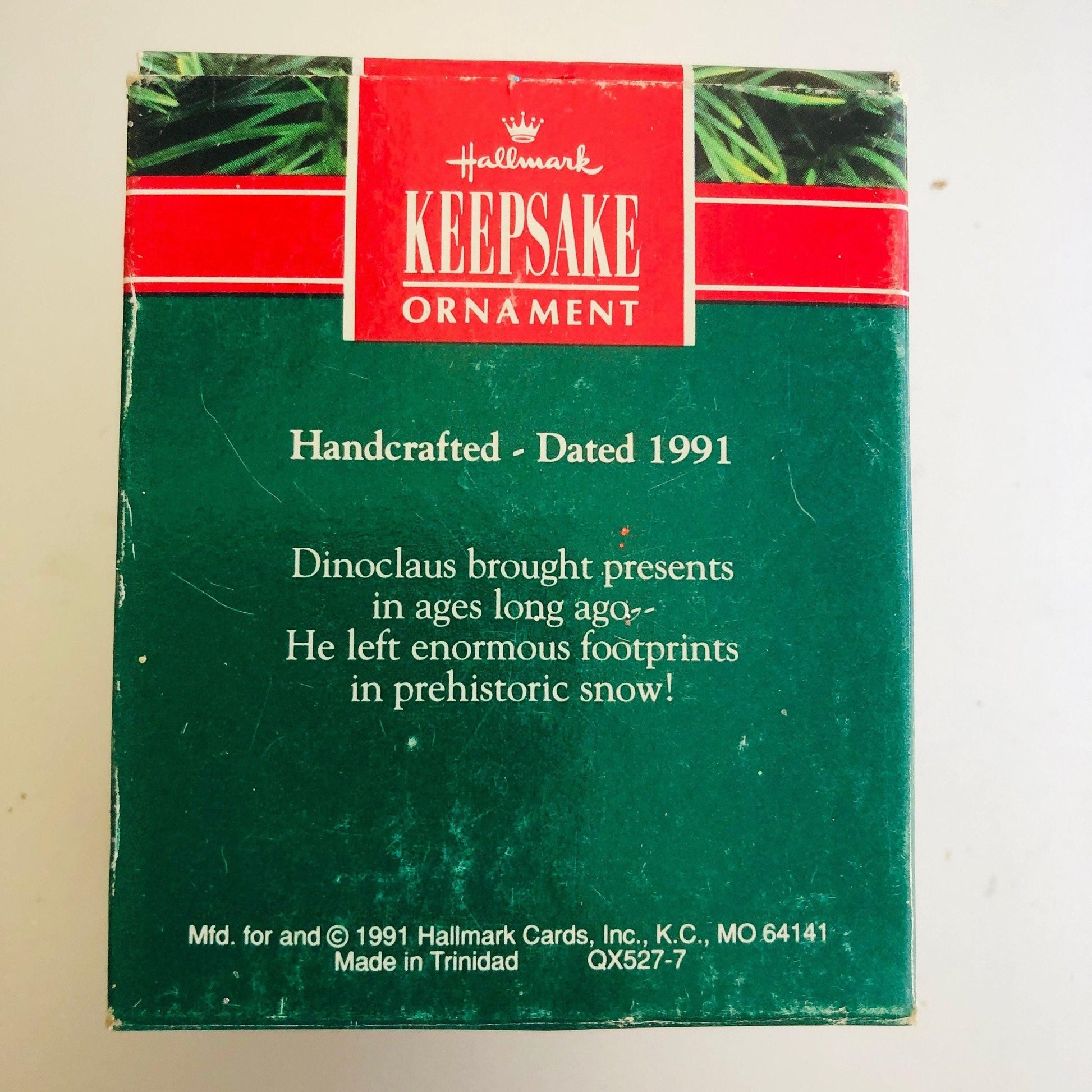 Hallmark, Dinoclaus, Dated 1991, Keepsake Ornament, QX527-7
