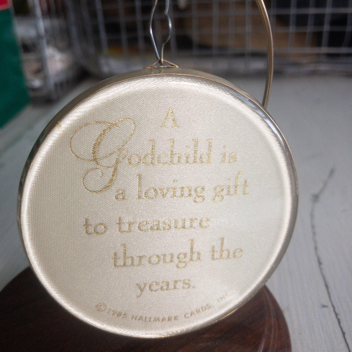 Hallmark, Godchild, Dated 1985, Satin, Keepsake Ornament, QX3802*