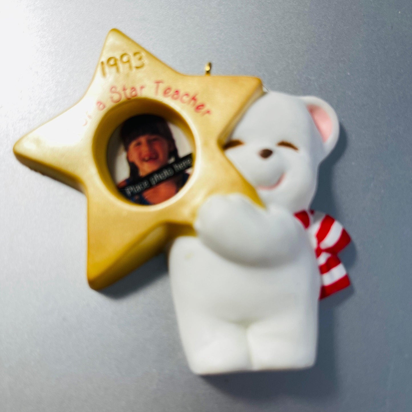 Hallmark, For A Star Teacher, Dated 1993, Keepsake Photo Holder Ornament, QX564-5