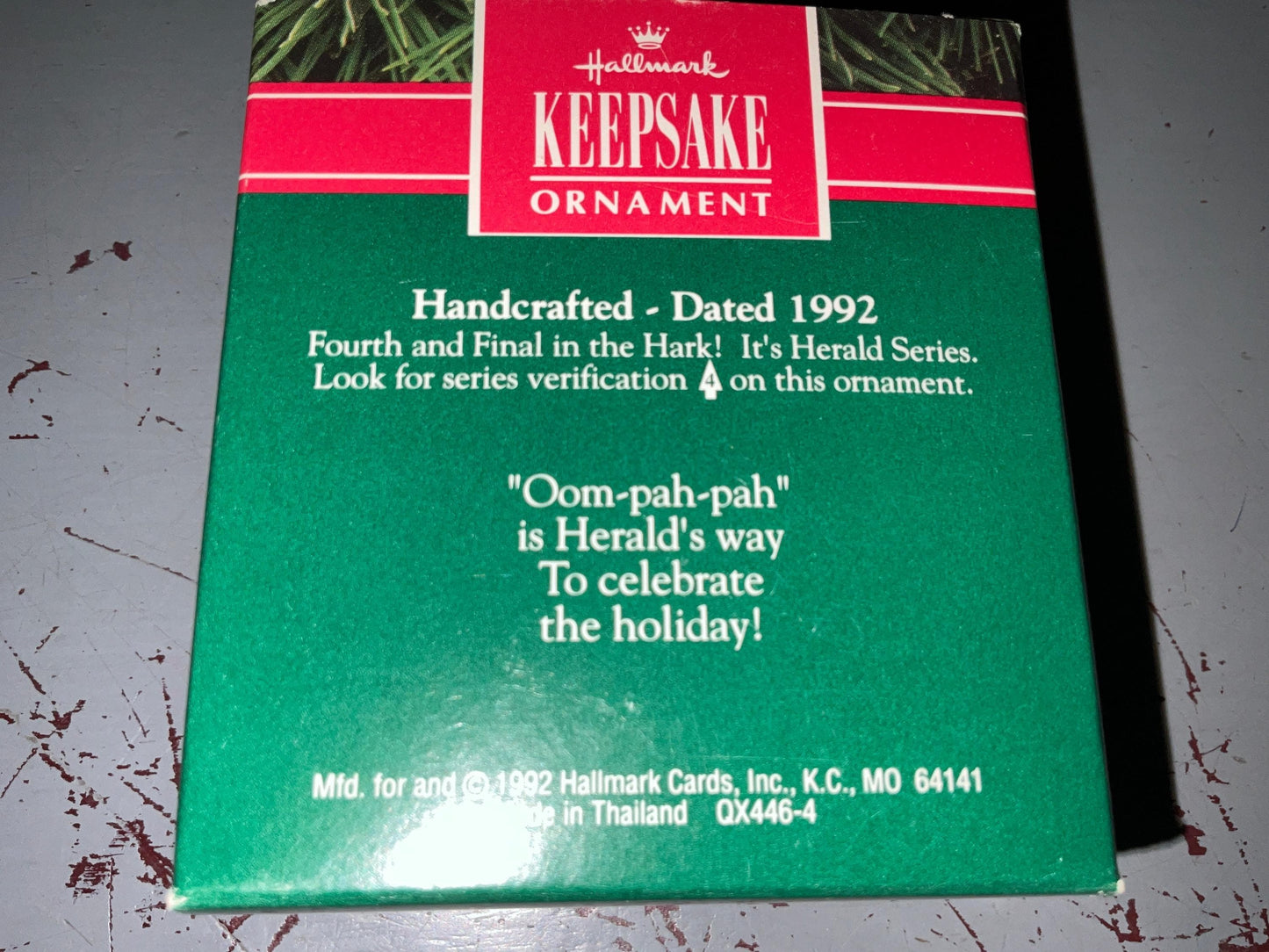 Hallmark Hark!It&#39;s Harold #4 1992 Keepsake Ornament QX446-4